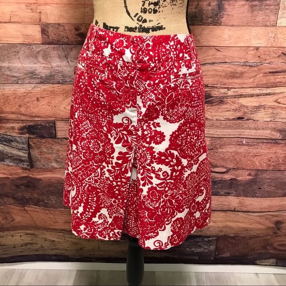 Talbots Red & White Skirt - Picture 1 of 9